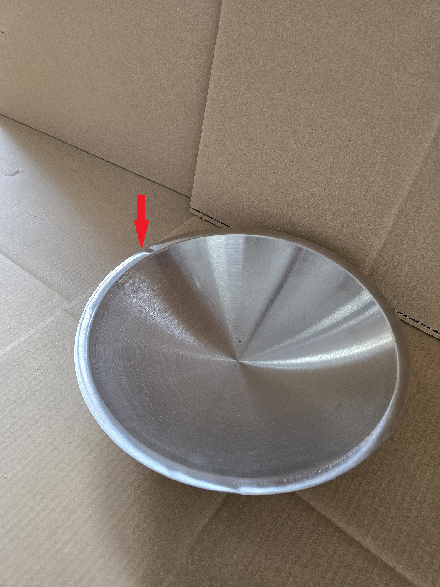 B-Ware  Edelstahlschale matt gebürstet Ø 36cm 1 Stück