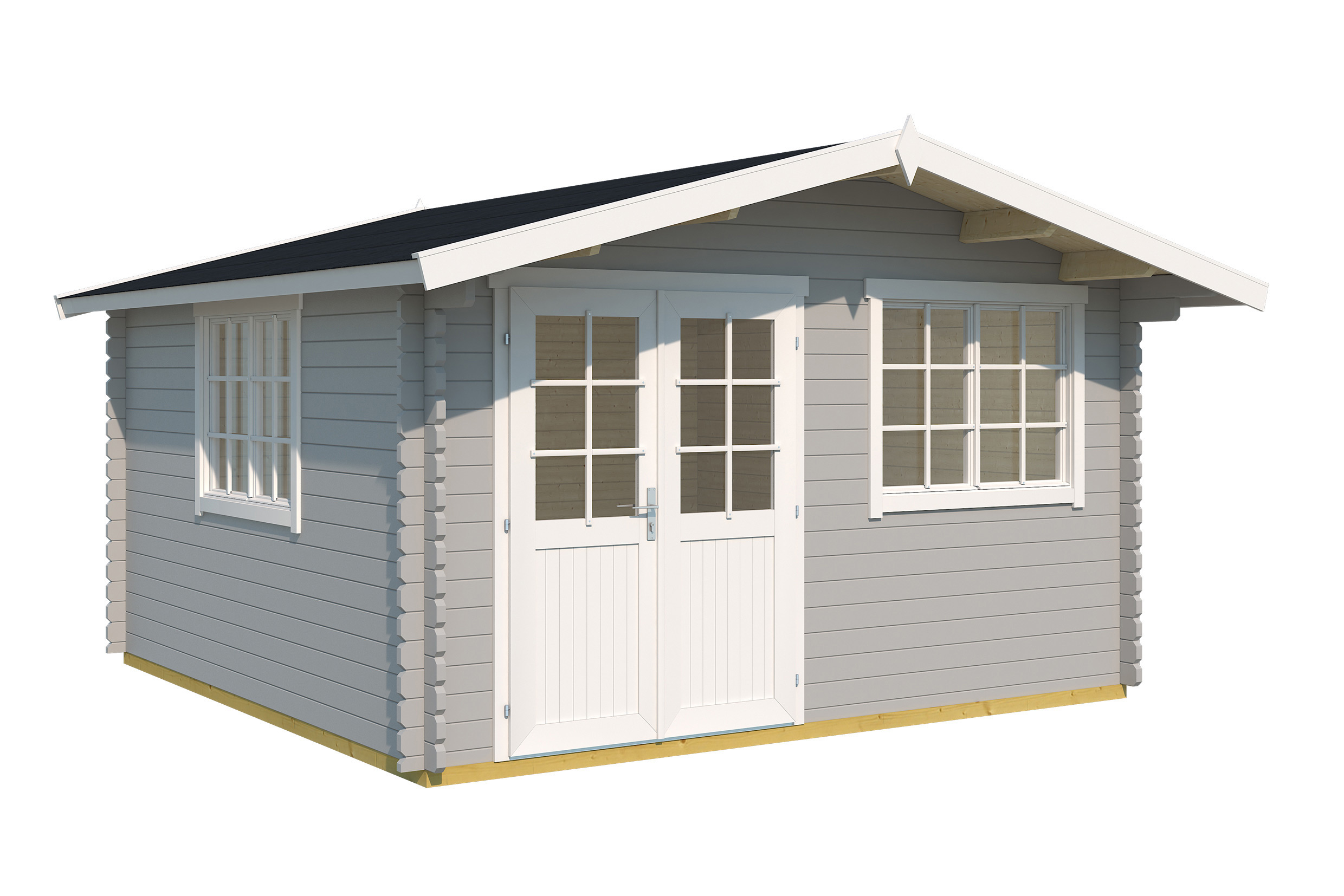 Gartenhaus 401 Gr.2, hellgrau/weiss, 40 mm, V70, D