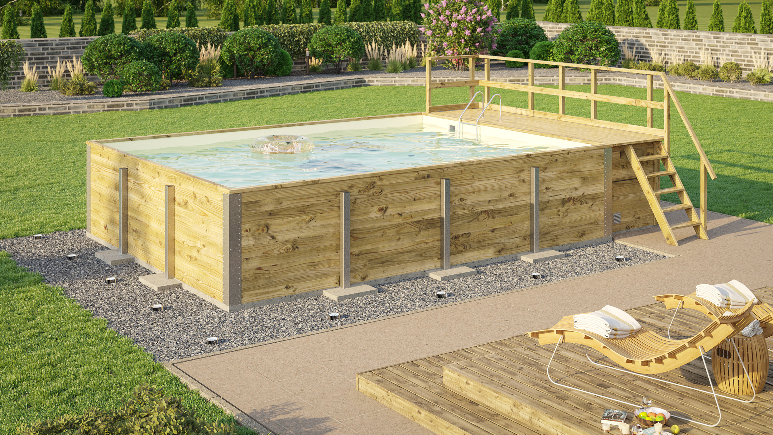 weka Massivholzpool 595 Gr. 2, Folie Sand