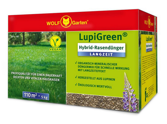 Wolf Garten LupiGreen® Hybrid Rasendünger Langzeit LU-L 110