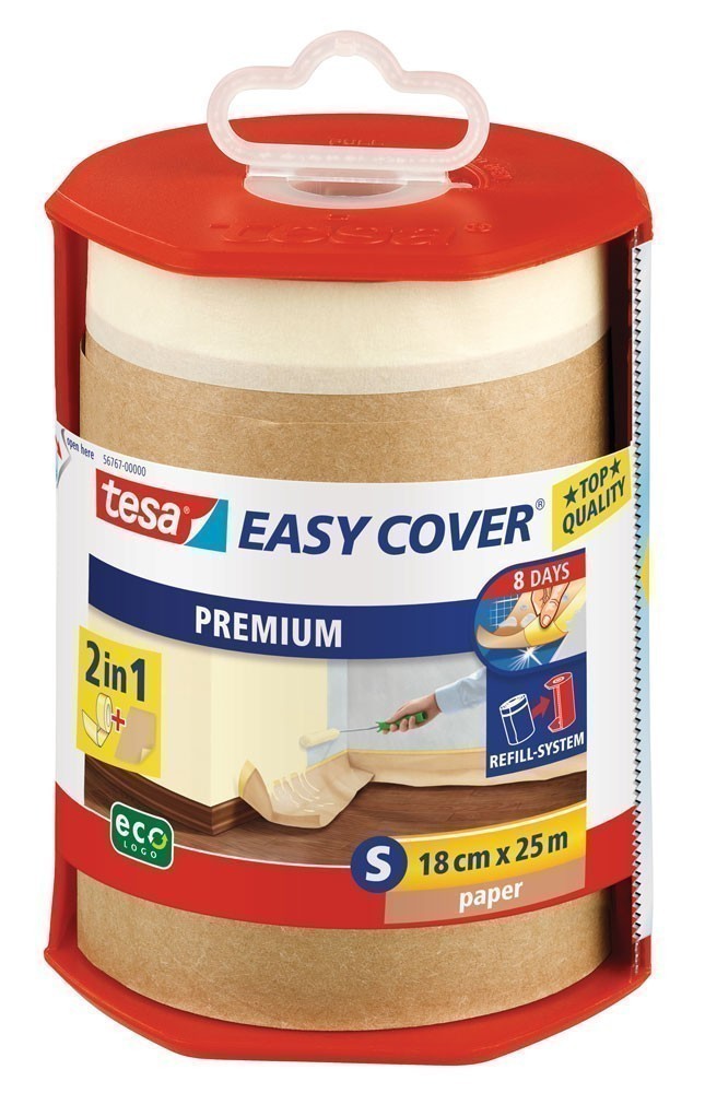 tesa® Easy Cover Premium Papier 25 m x 18 cm (inkl. Abroller)