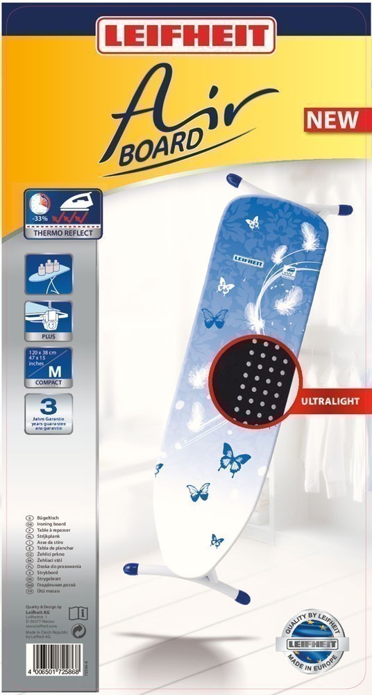 Leifheit Bügelbrett / Bügeltisch Airboard Compact M Plus 120 x 38 cm