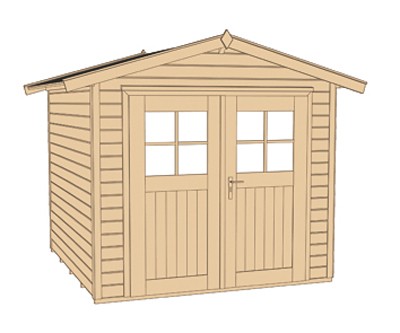 weka Gartenhaus 224 Gr.1, grau, 21 mm, DT