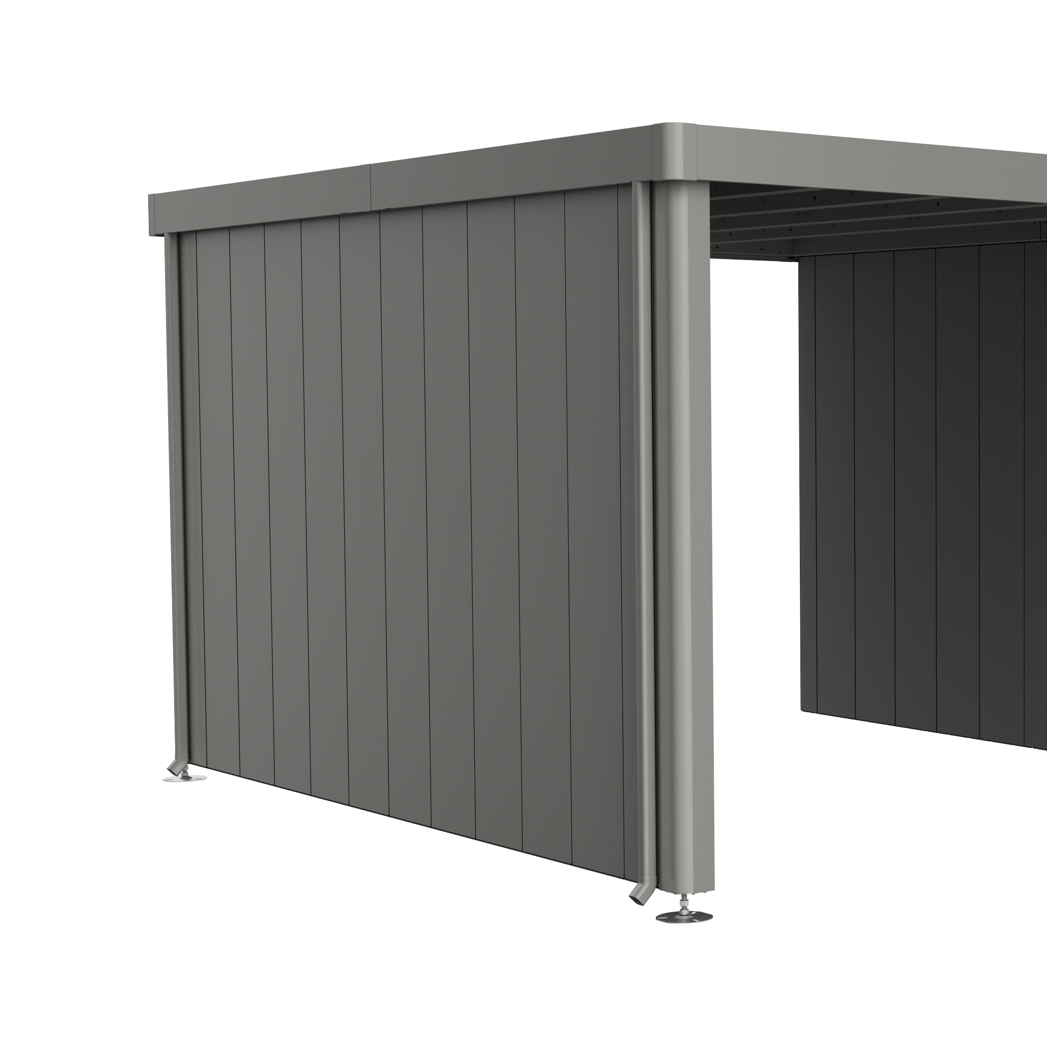 Biohort Seitenwand für Seitendach zu Gerätehaus Neo 4A-4D quarzgrau