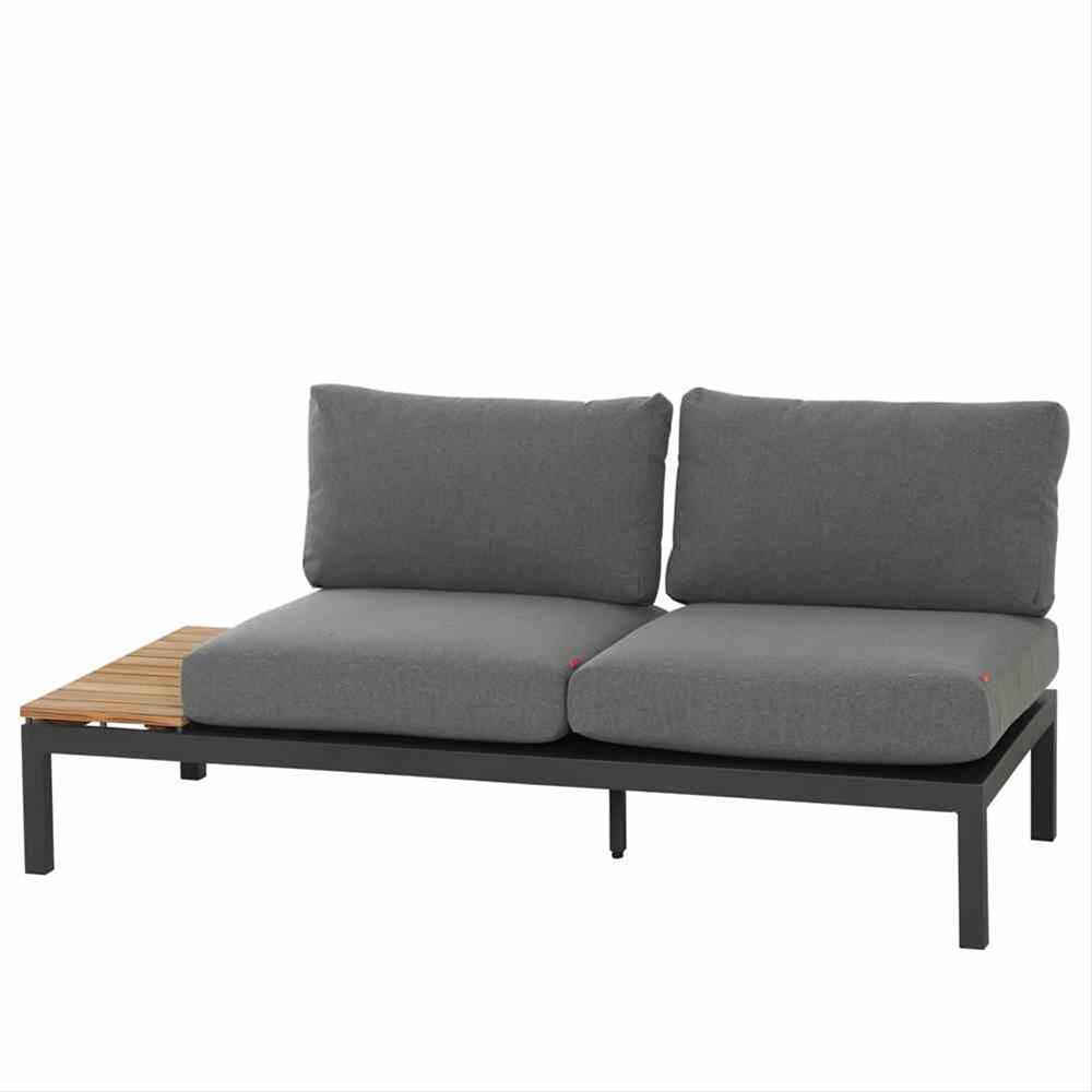 Aluminium Lounge Modul 2-Sitzer links Siena Garden Alvida anthrazit