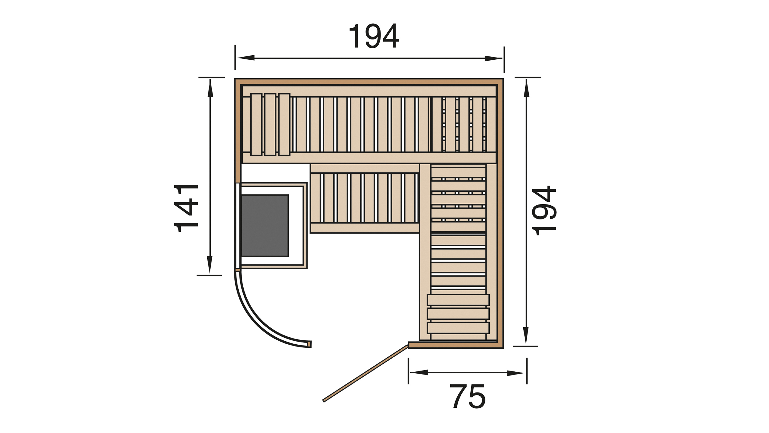 Weka Design Sauna SARA 1 OS