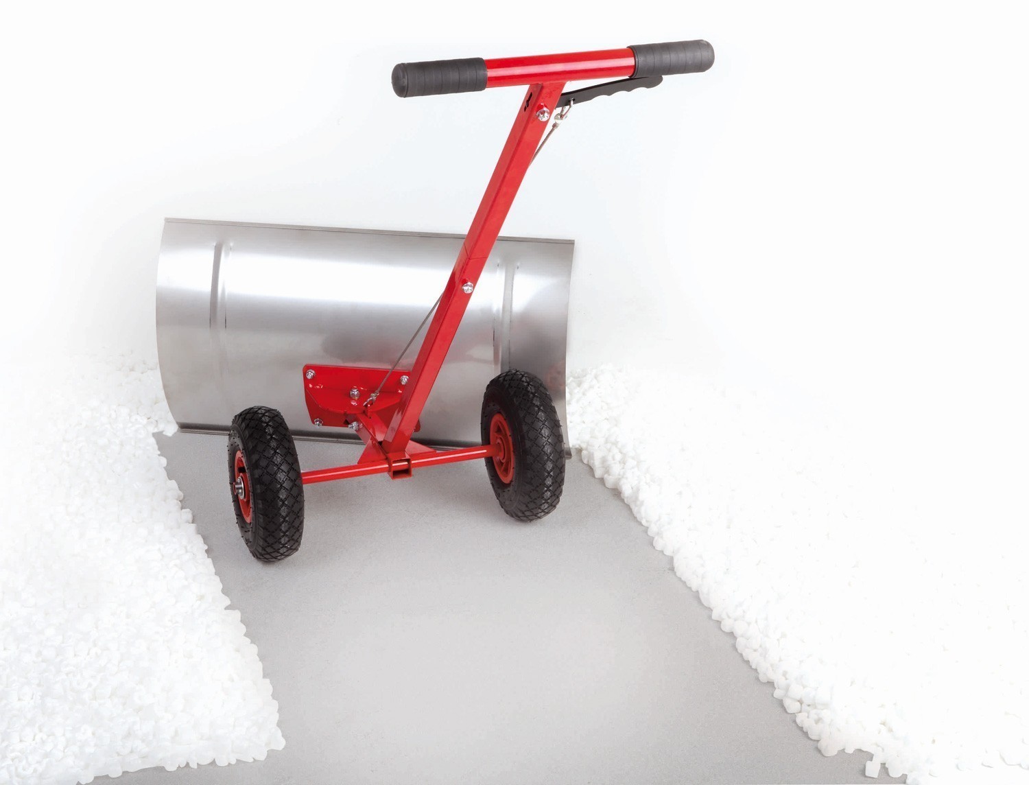 Powerpac Schneeschieber / Schneeräumer mit Reifen 74cm
