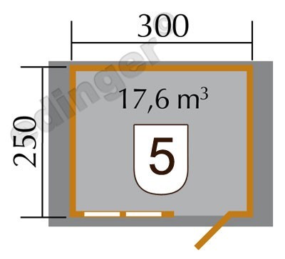 weka Gartenhaus 139 Gr.1, 45 mm, V20, ET, DF