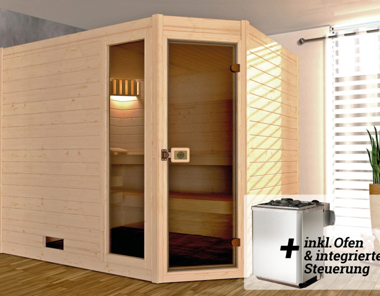 Weka Sauna VALIDA 9,0 kW K Gr.4 Glastür mit Fenster