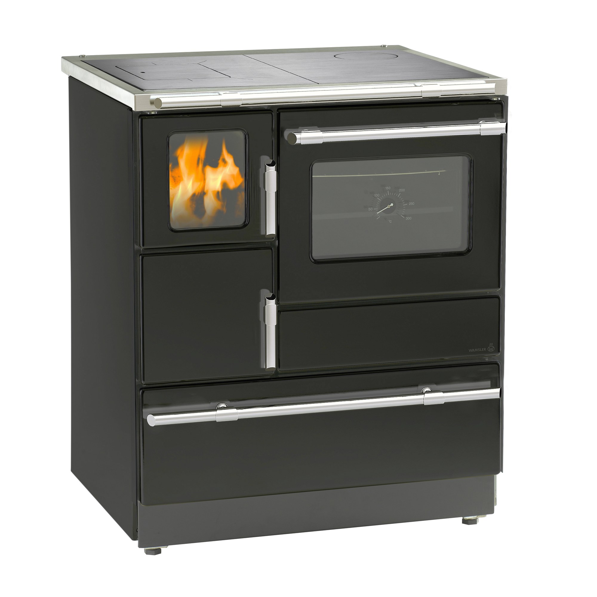 Wamsler K 128 F 72 cm schwarz, rechts, Stahlplatte