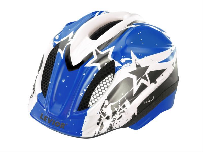 Kinderfahrradhelm Levior Primo Stars blau Gr. M 46-51cm
