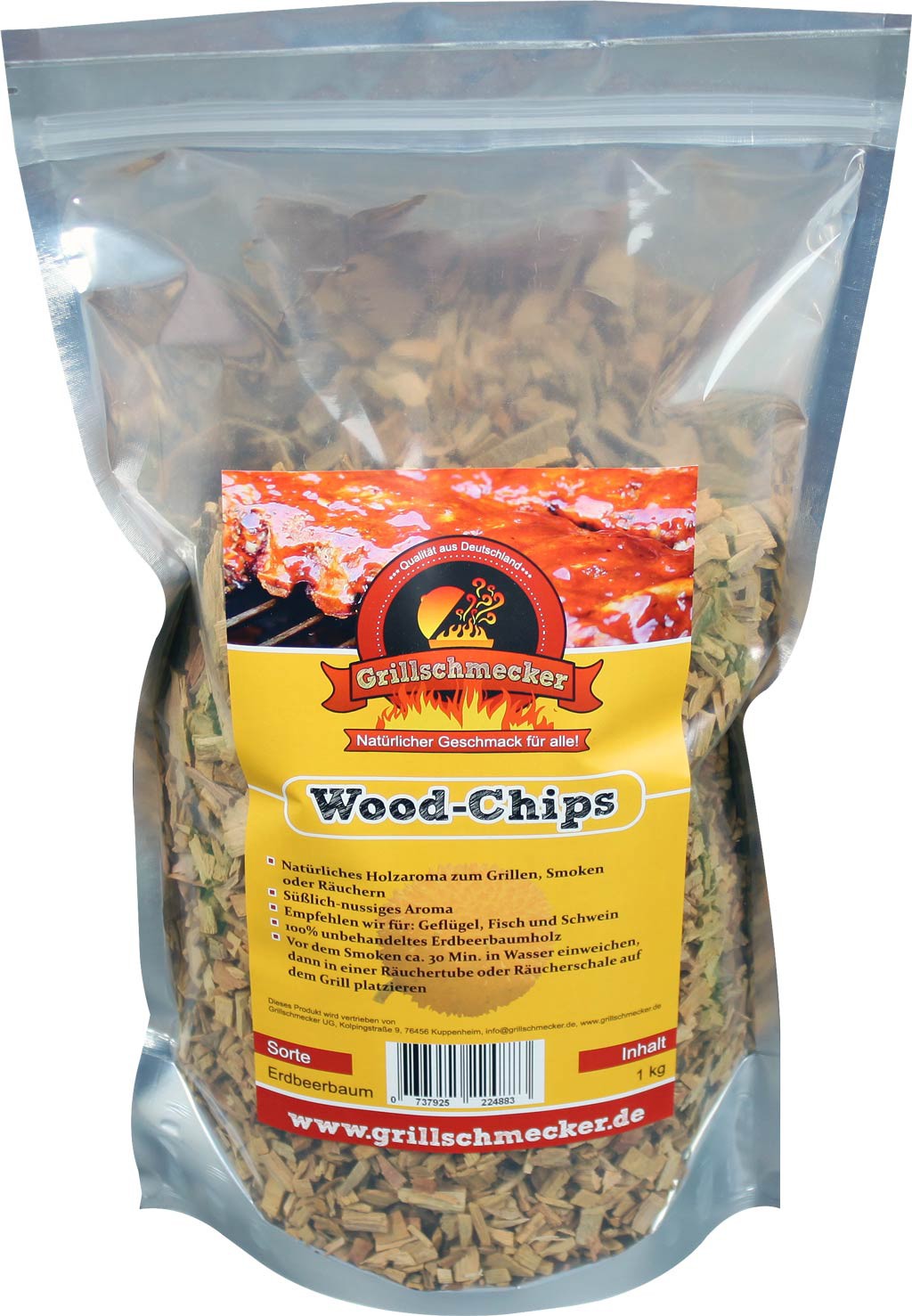 Räucherholz Wood-Chips Erdbeerbaum 1kg