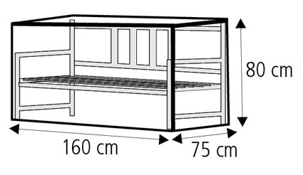 Schutzhülle Wehncke Classic für Gartenbank 160x75x80cm transparent