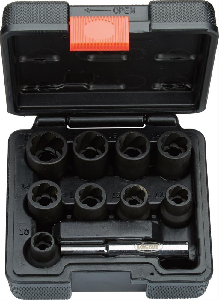 Spiralnuteinsatz-Satz 10tlg. 10-19mm Vigor