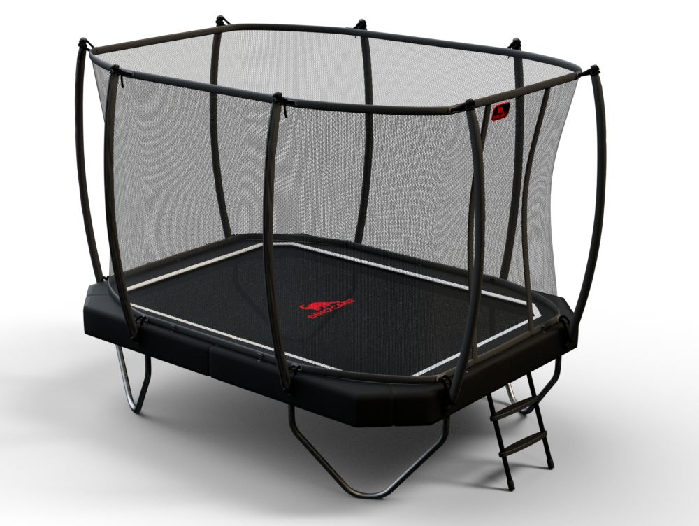 DINOCARS Trampolin PRO LINE mit Sicherheitsnetz Leiter 380x255cm