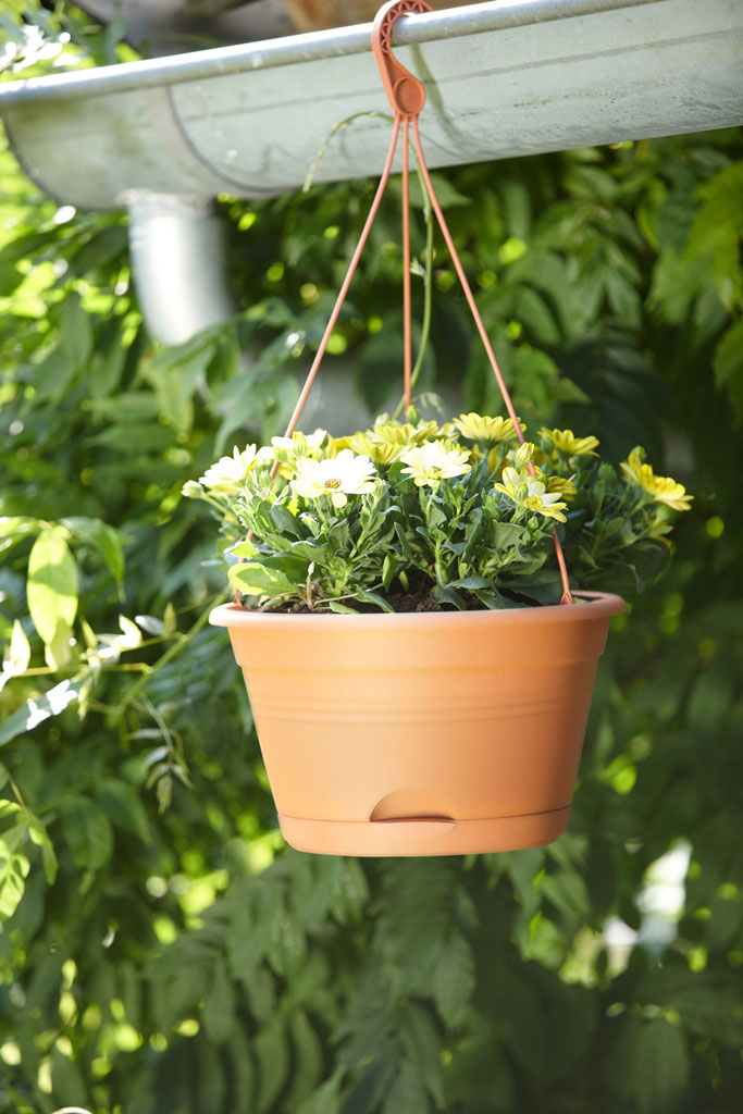 Blumenampel / Hängeampel elho Green Basics Ø 28cm tonrot