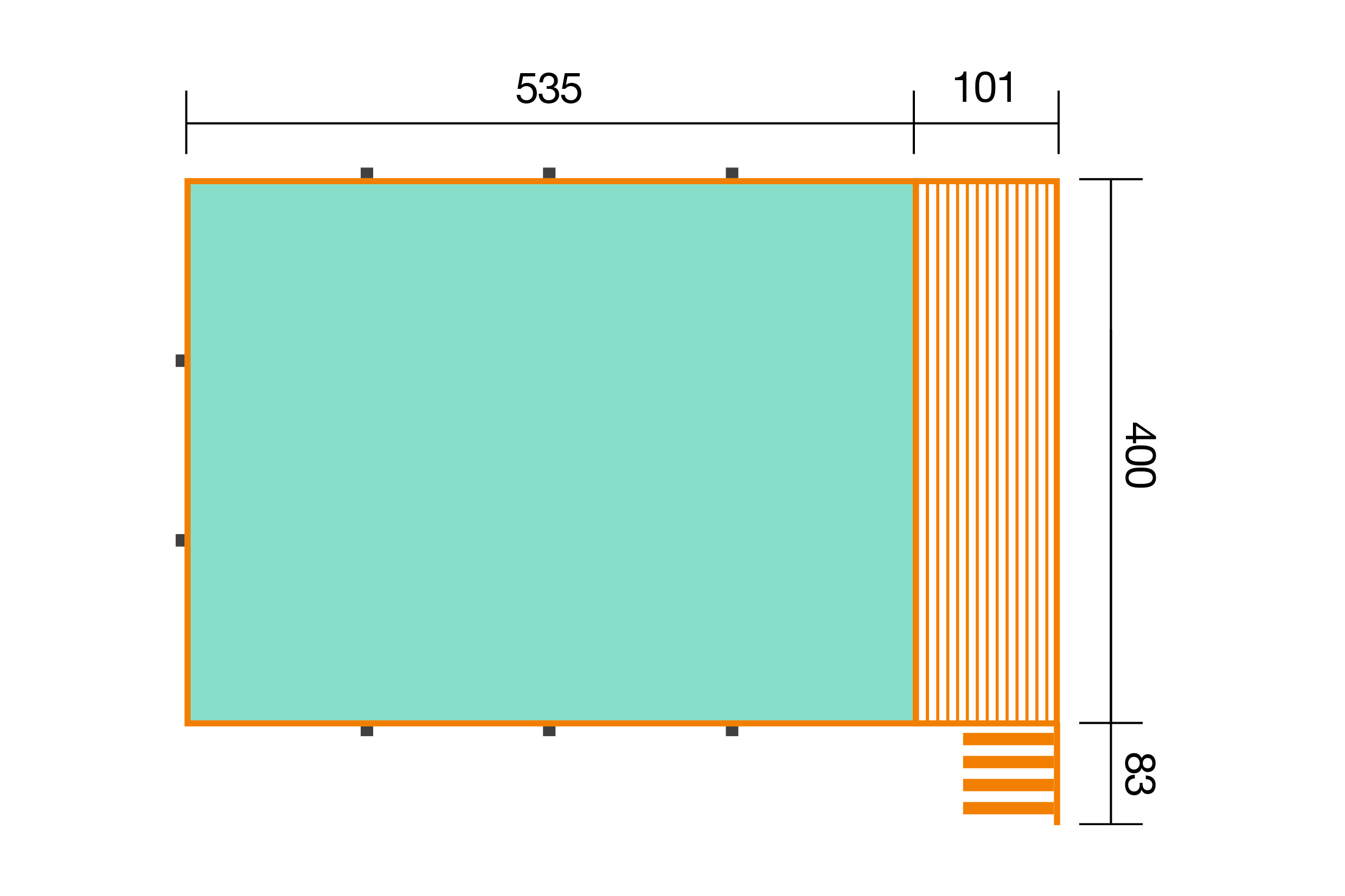 weka Massivholzpool 595 Gr. 2, Folie Blau / Mosaik