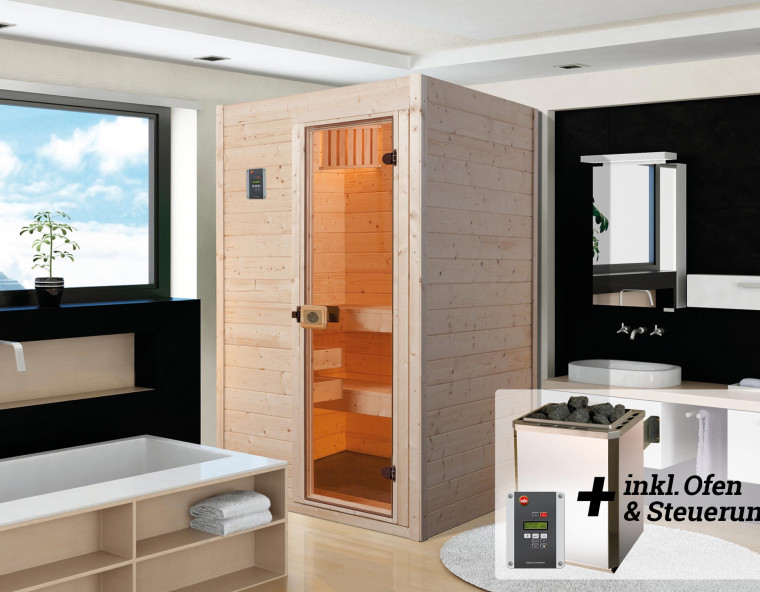 Weka Sauna VALIDA 4,5 kW BioS Gr.1 Glastür