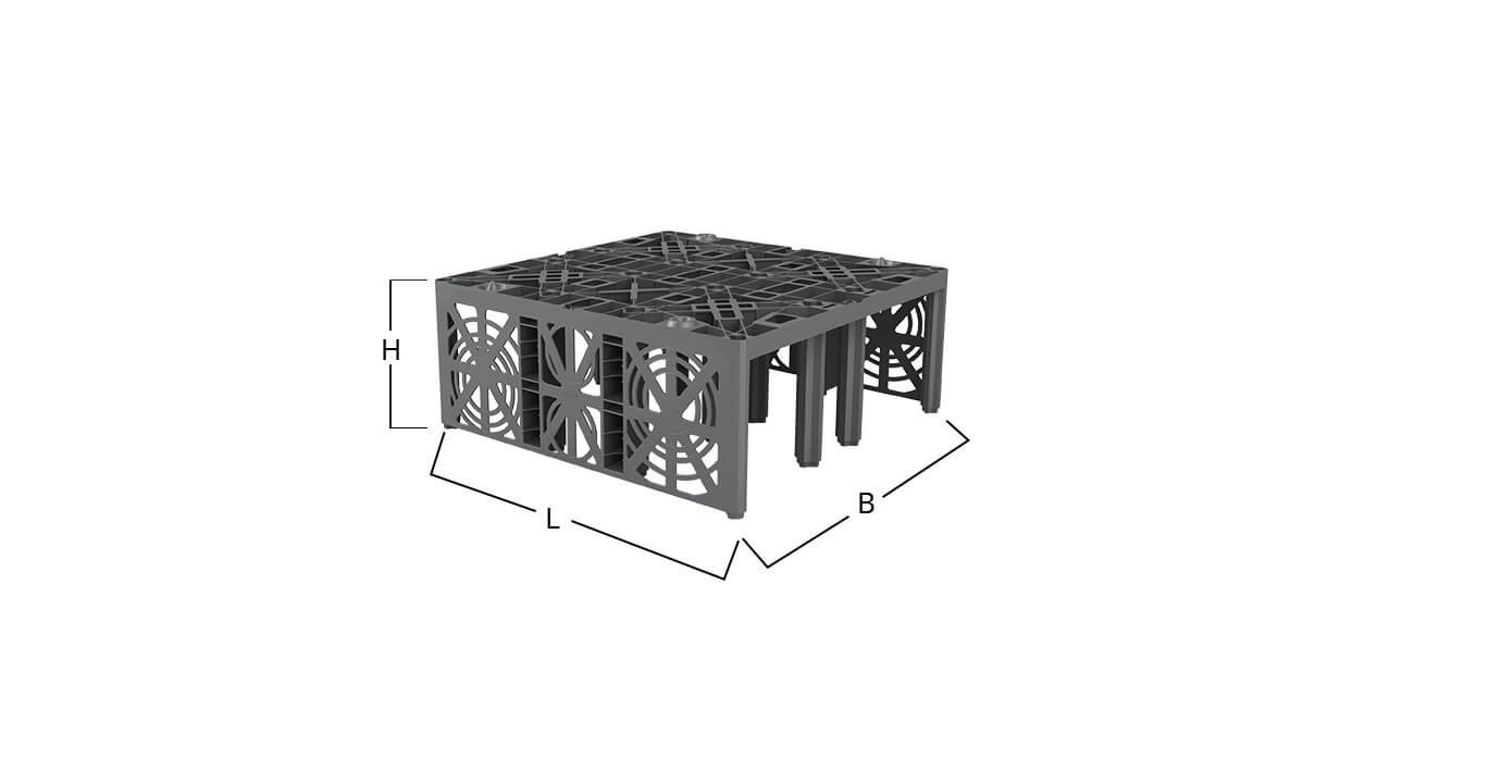 Graf Versickerungsblock EcoBloc Inspect flex 205 l (halbe Lage)