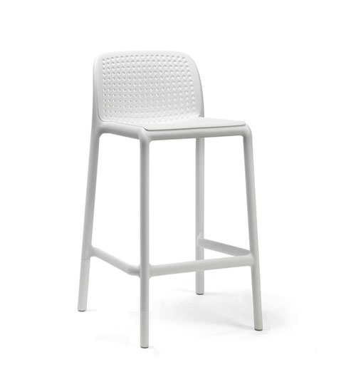 Nardi Barhocker / Barstuhl Lido Mini Stapelstuhl Kunststoff bianco