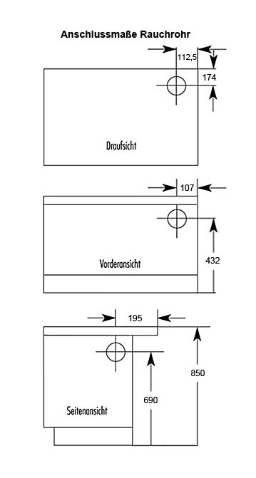 Westminster Küchenherd K176 A 90cm schwarz Stahl Ansch. rechts