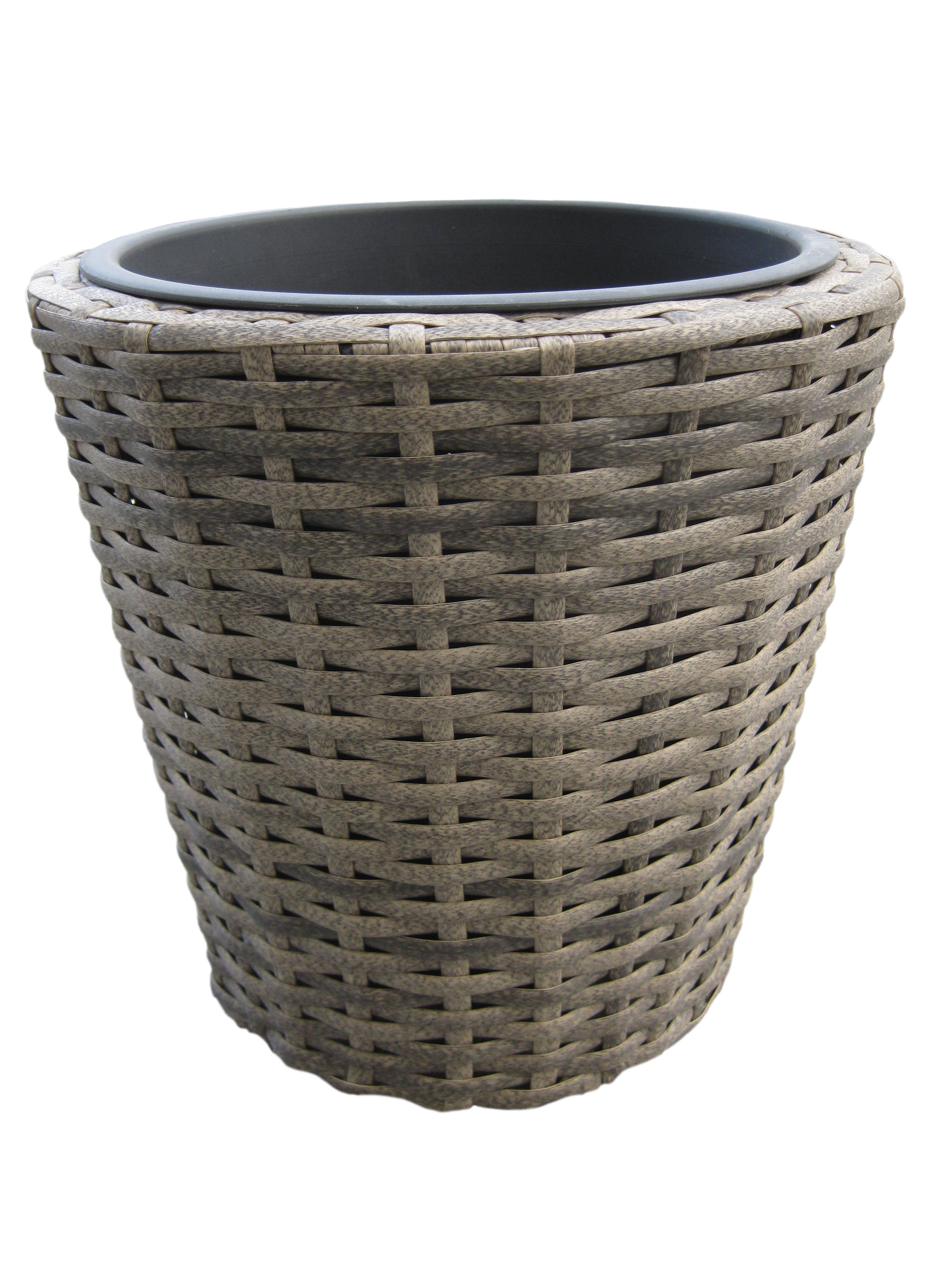 Blumenkübel / Pflanztopf Habau Bali aus Polyethylen mit Metallrahmen