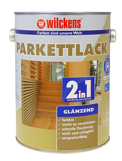 Wilckens® Parkettlack 2in1 Farblos glänzend 2,5L