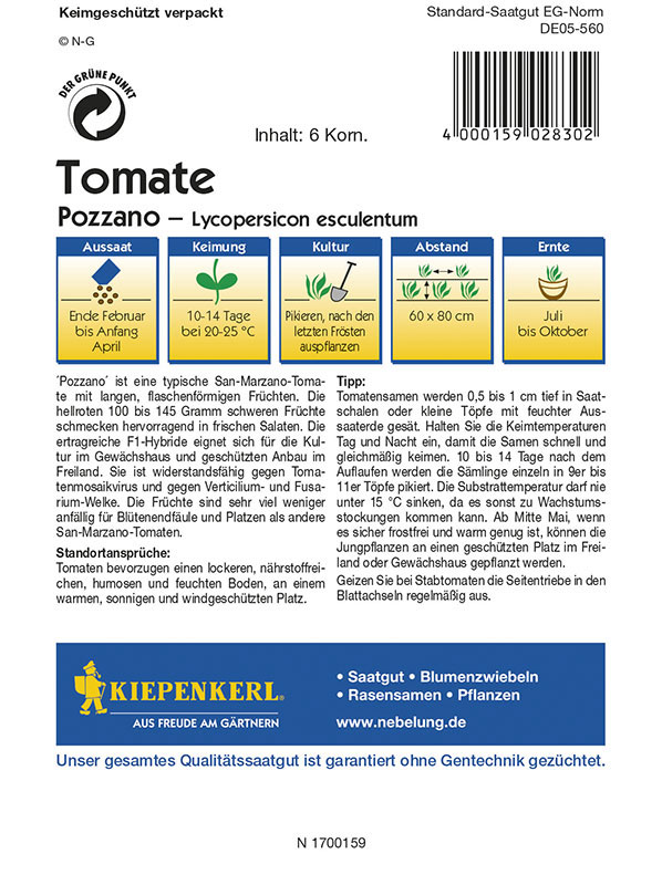 Kiepenkerl Saatgut Tomate Pozzano
