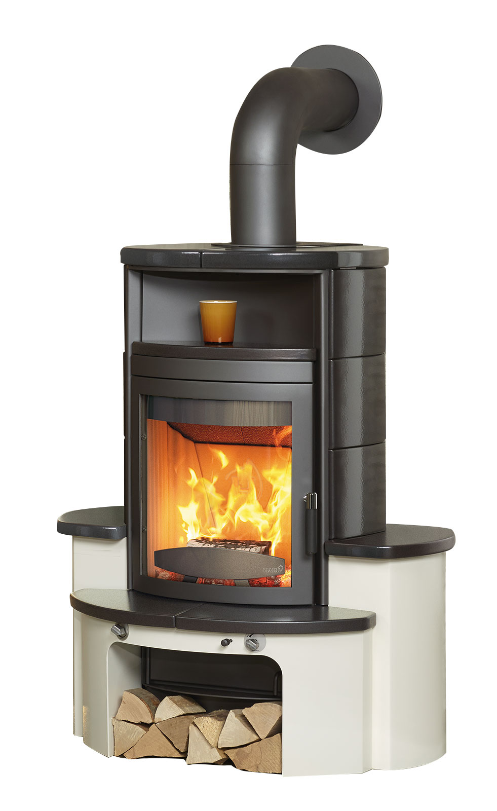 Dauerbrandofen Hark Avenso ECOplus meteor-schwarz raumluftunabh. 8kW