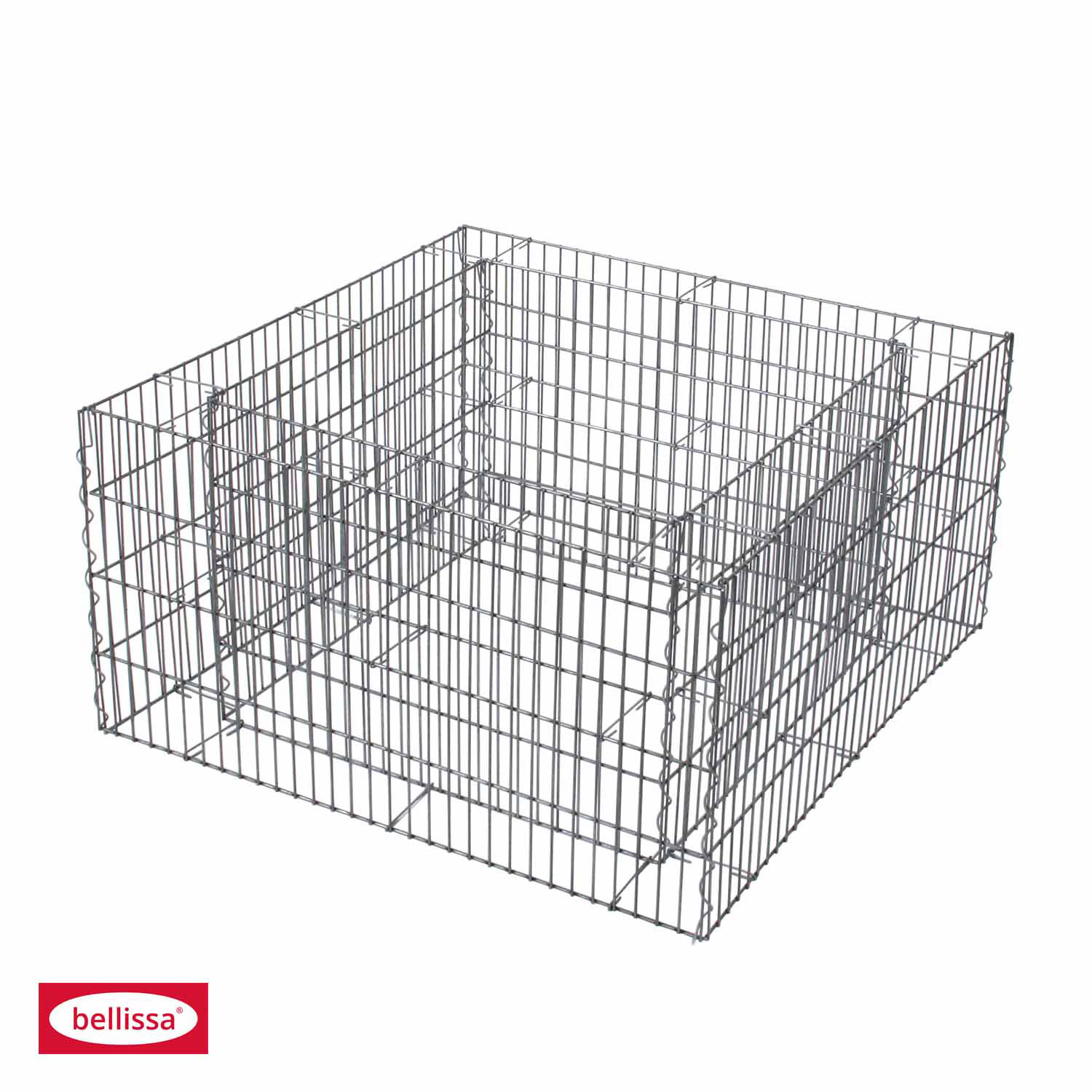 Hochbeet / Pflanzgabione 4-Eck Premium bellissa 80x80x40cm