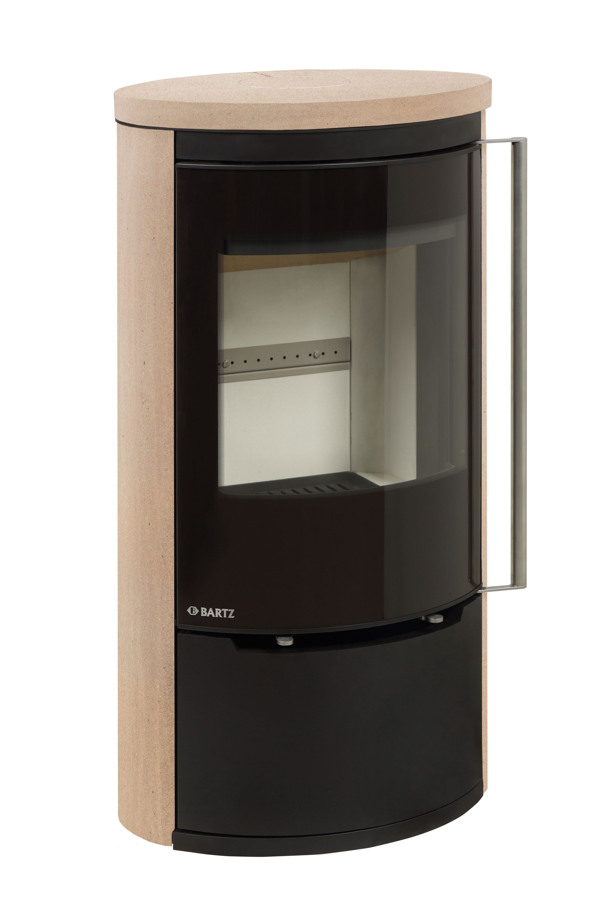 Kaminofen Bartz Osera raumluftunabhängig Naturstein coffee 7kW