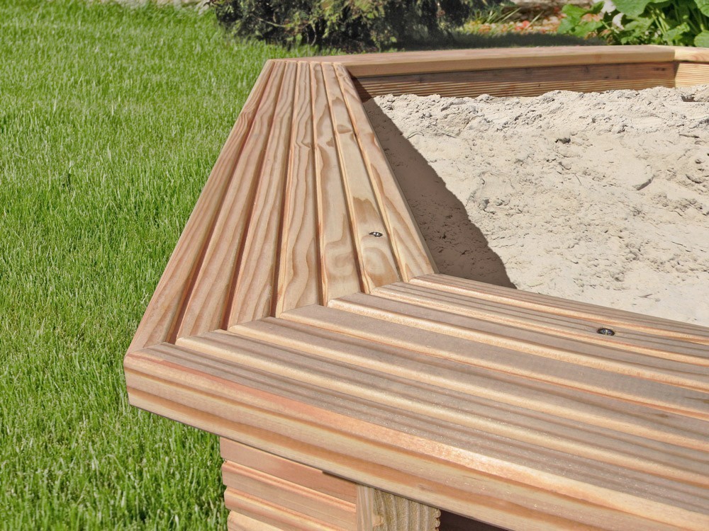 Sandkasten 6-Eck Ø230x30cm Lärchenholz
