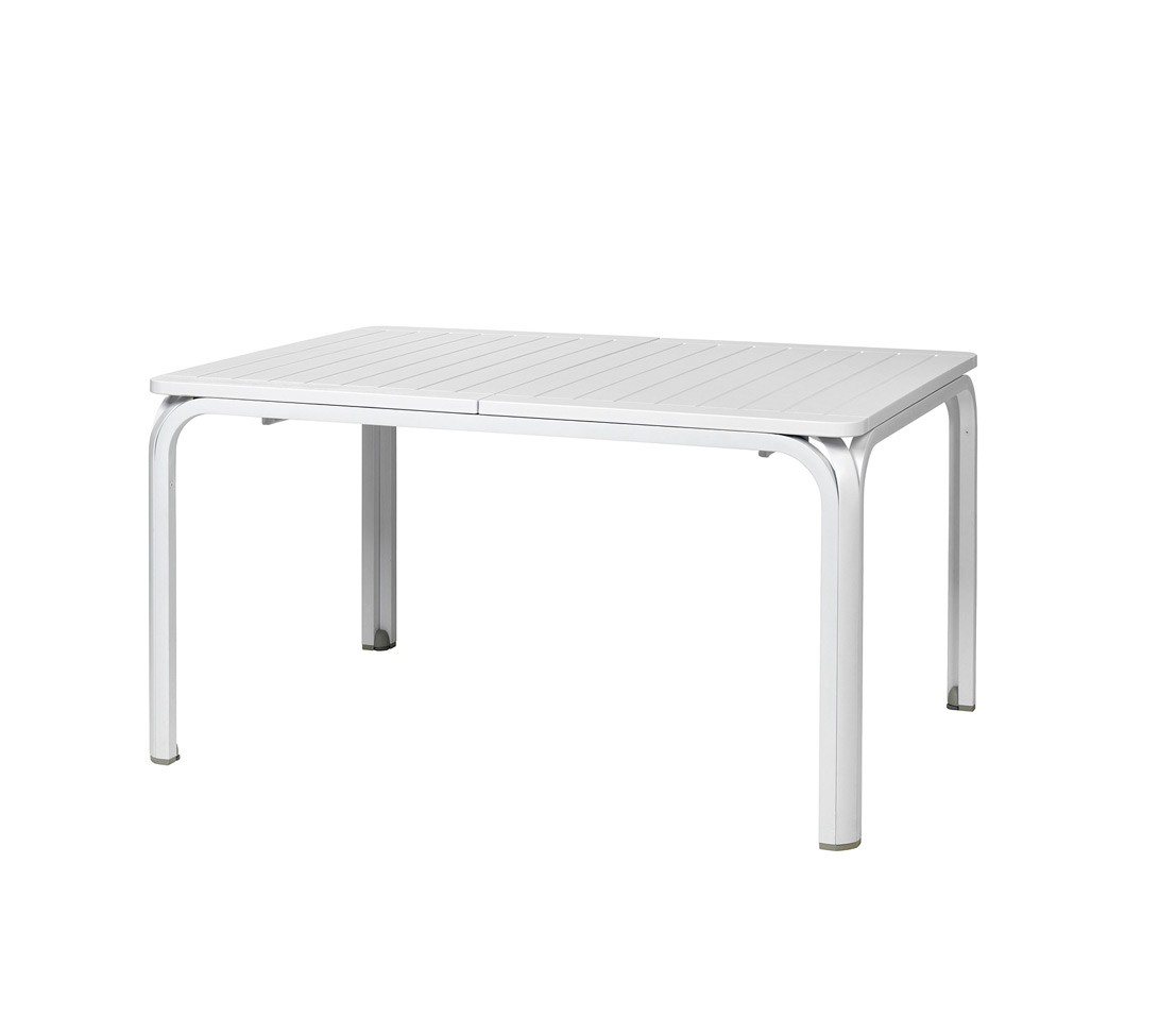 Nardi Gartentisch Alloro 140/210x100cm Alu / Kunststoff bianco