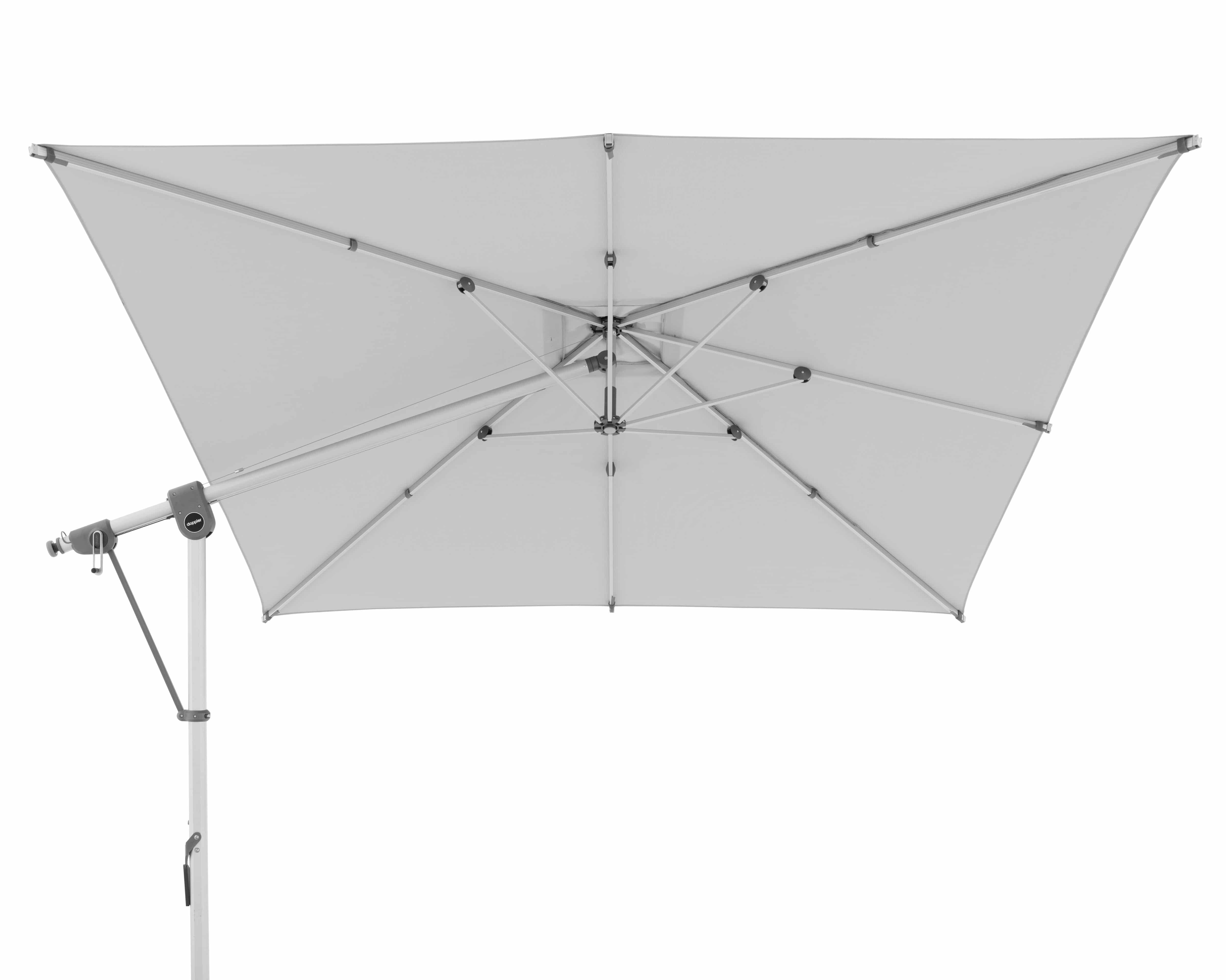 doppler® Sonnenschirm Pendelschirm EXPERT 3x3m D.827 hellgrau