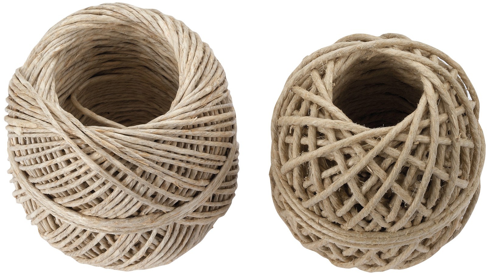 Hanf-Bindfaden 1,5 und 2 mm natur, Knäuel, Doppelpack
