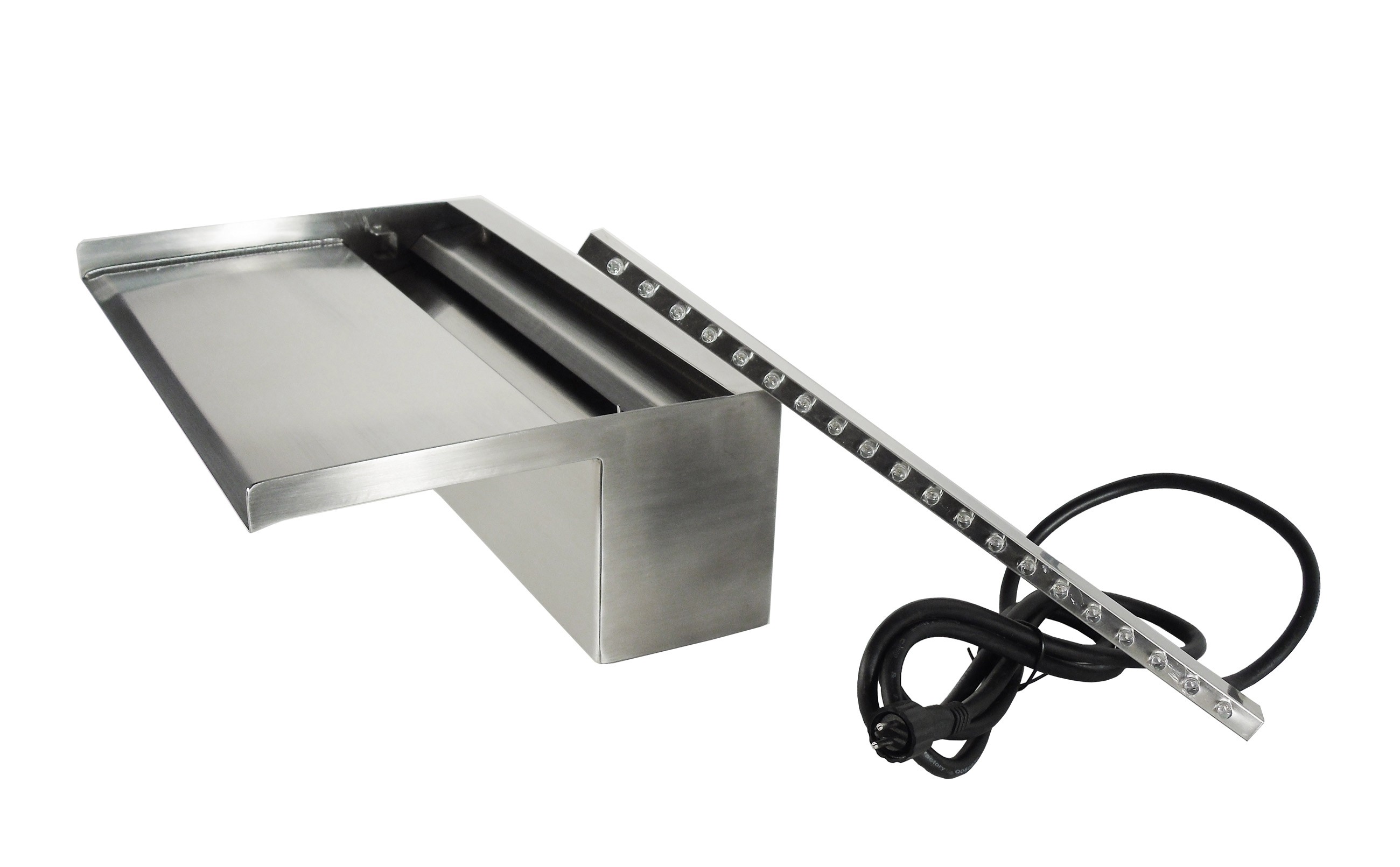 Ubbink Design Wasserfall Element Niagara LED Wall 60cm Edelstahl