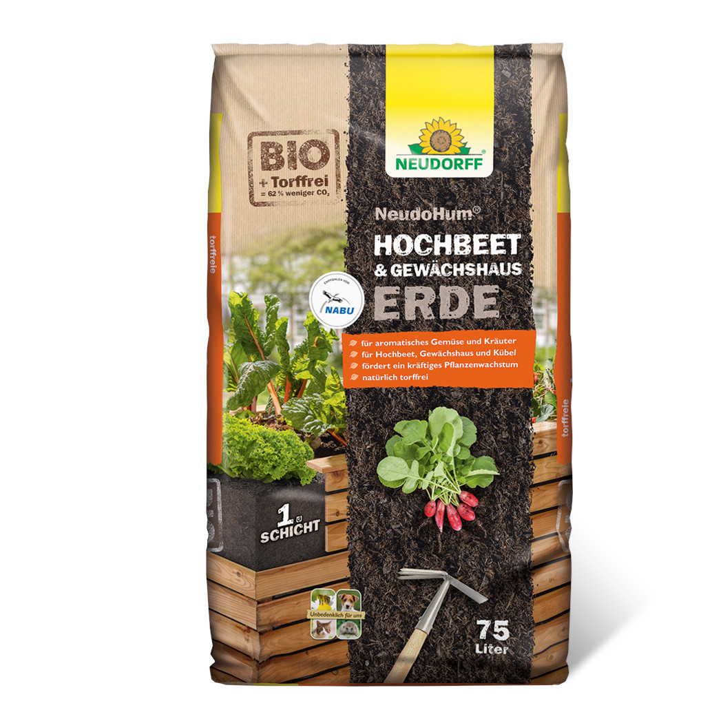 NeudorffHum Hochbeet & GewächshausErde 75 L