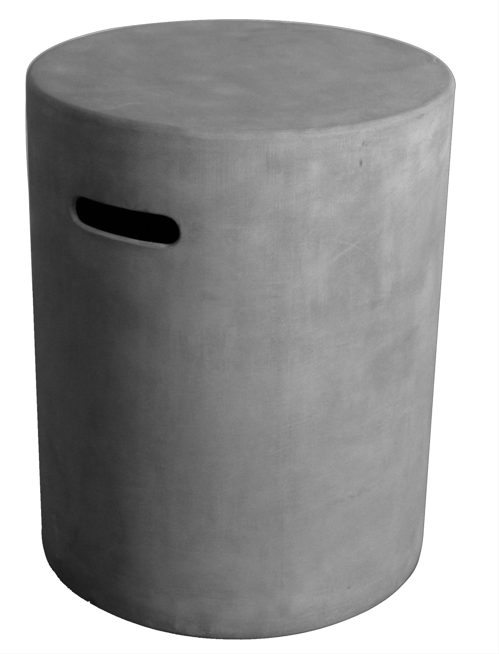 GardenForma Abdeckung für 5kg Gasflasche Faser-Beton Beton-Optik grau