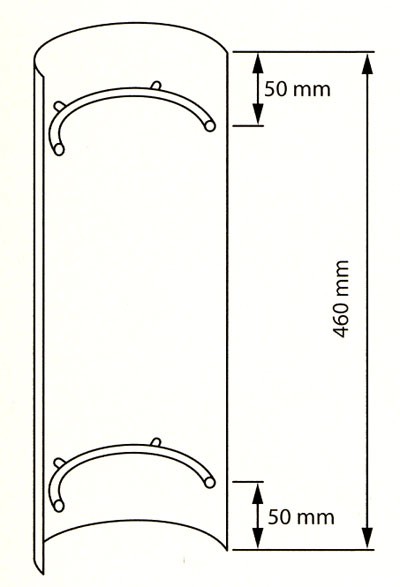 Hitzeschutz - Rohrblende Senotherm schwarz Ø180mm