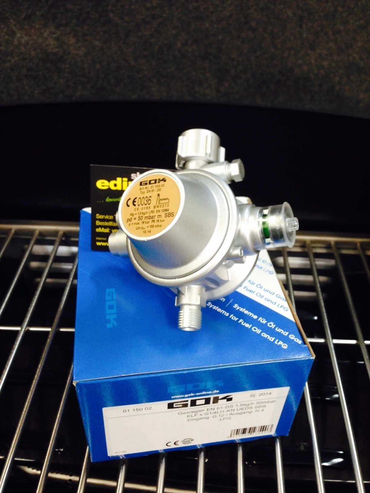 GOK Gasdruckregler / Gasregler für Gewerbeeinsatz 50mbar - 1,5kg/h