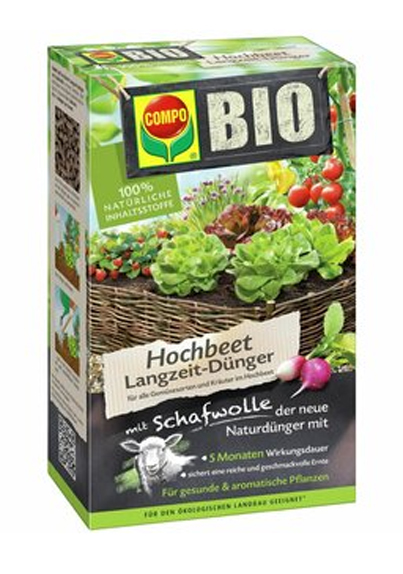 COMPO Bio Hochbeet Langzeitdünger mit Schafwolle 750g