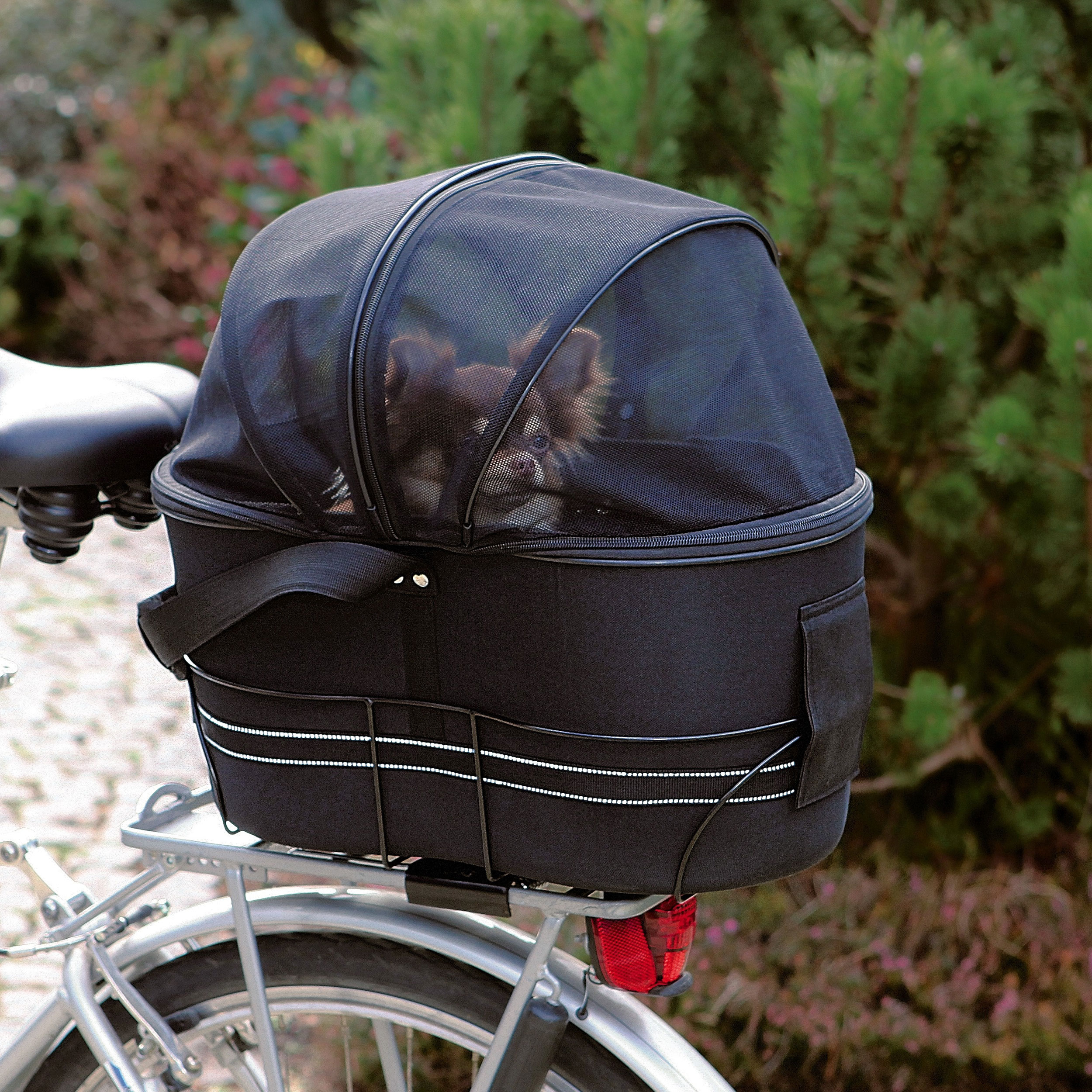 Fahrradkorb mit Netzabdeckung TRIXIE 48x29x42cm schwarz