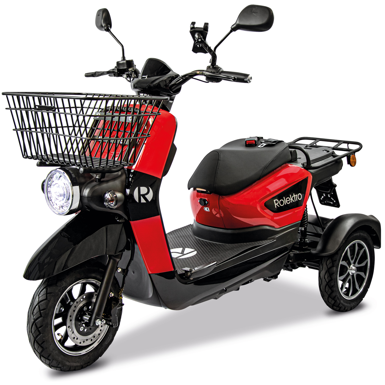 Rolektro E-Carrier 25 V.3 Elektro-Dreirad Lithium 25 km/h rot