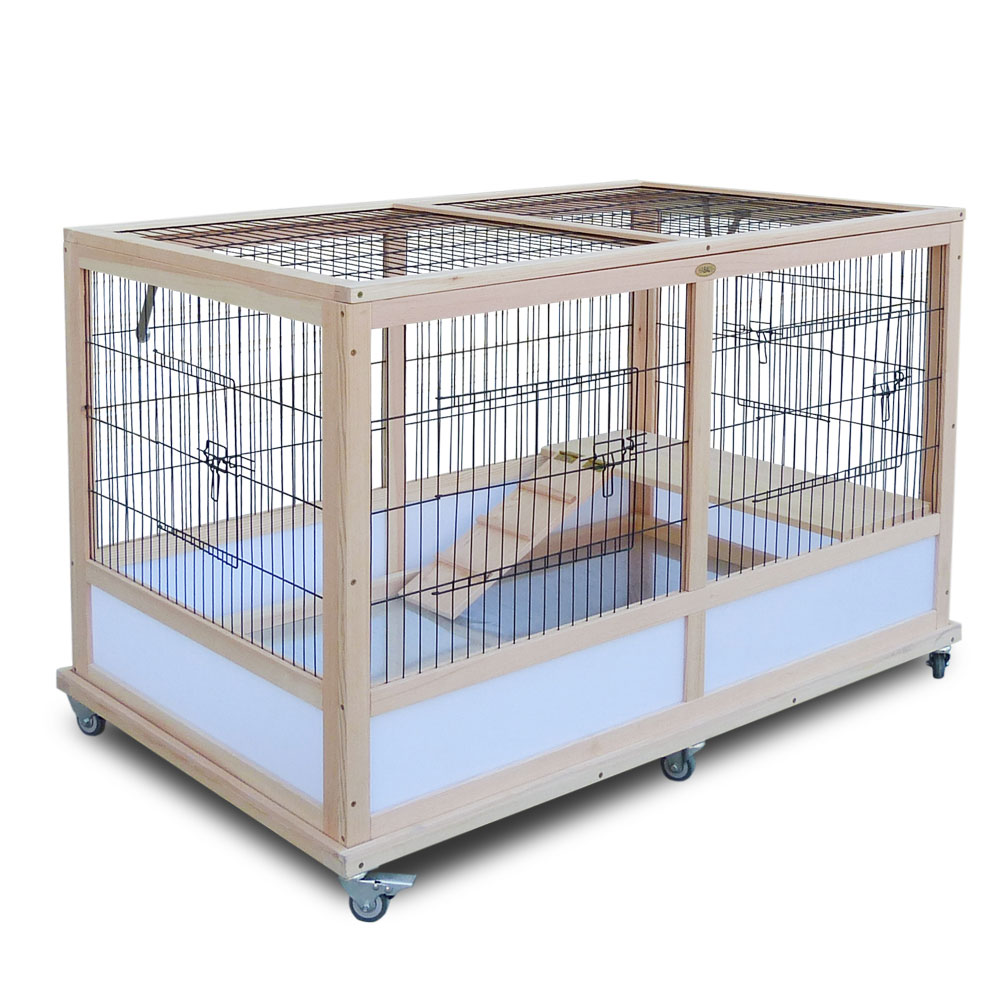 Kleintierstall / Indoorstall für Nager Habau rollbar 118x75x79cm