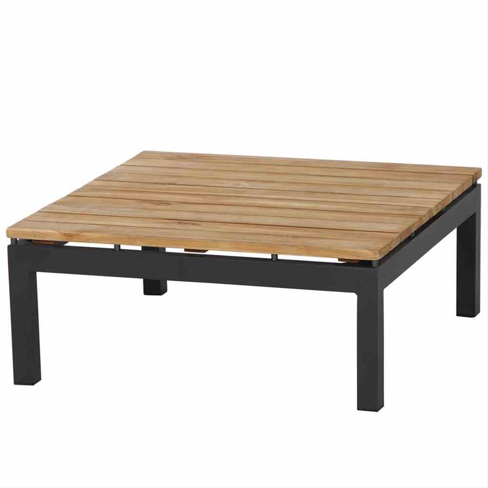 Gartentisch / Loungetisch Siena Garden Alvida Alu anthr/Teak 74x74cm