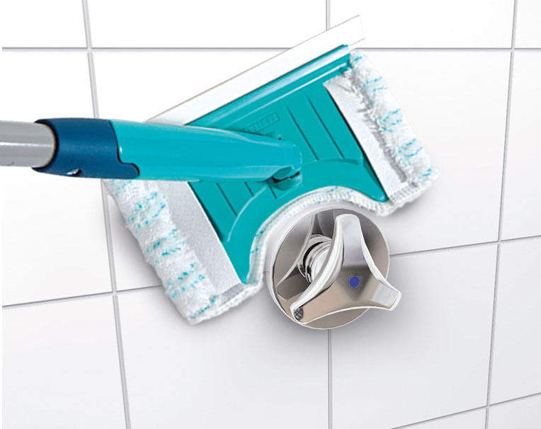 Leifheit Fliesen- und Wannenwischer Flexi Pad mit Teleskopstiel