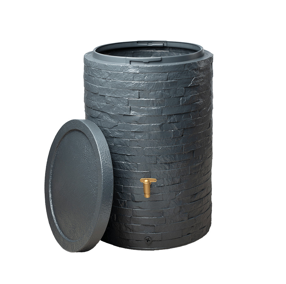 4Rain Regentonne Arondo 250 L graphite grey