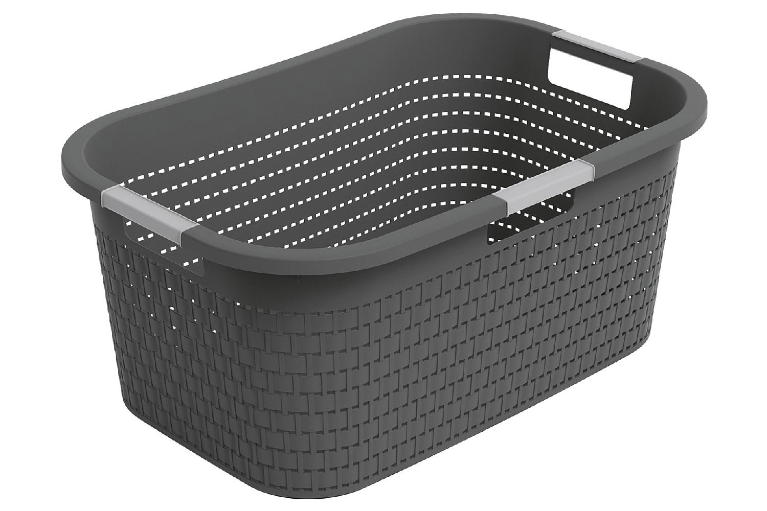 Wäschekorb Country 40 Liter 58x38,9x25 cm  anthrazit