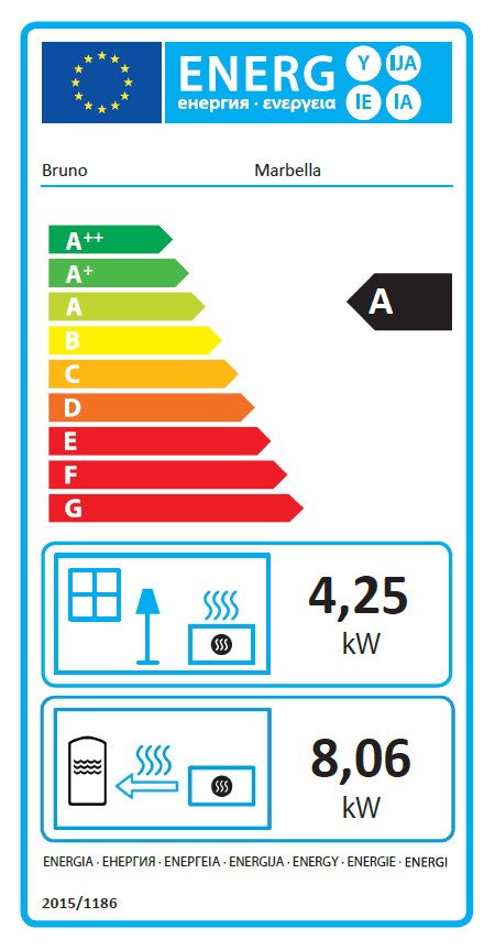 BRUNO® Kaminofen Marbella wasserführend schwarz 12kW