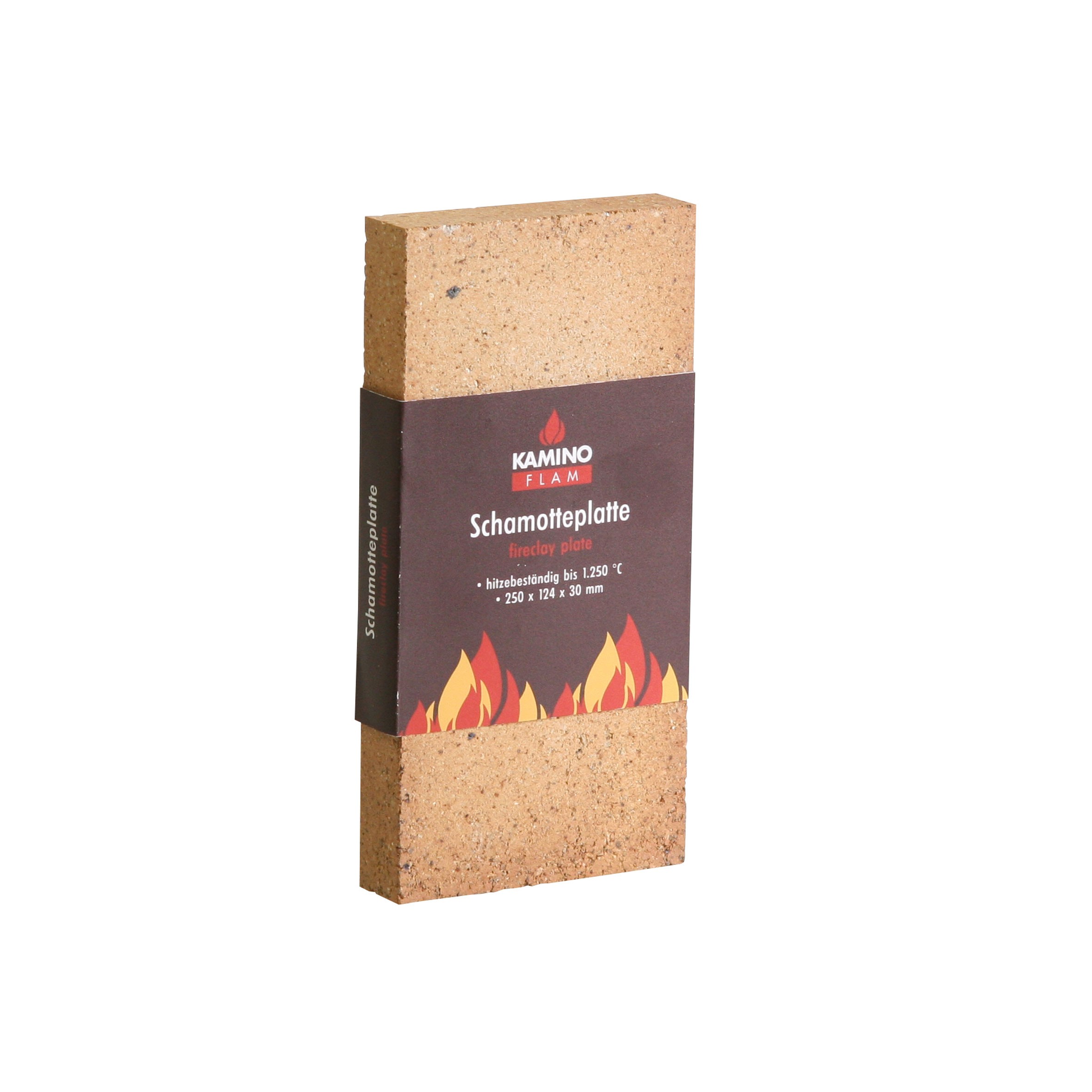 Schamottplatte KaminoFlam 250x124x30mm